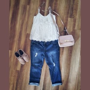 Torrid Cropped Boyfriend Jeans